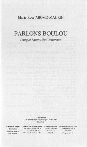 خرید و دانلود نسخه کامل کتاب Parlons boulou : Langue bantou du Cameroun_68bdf2a94efe5.jpeg خرید و دانلود نسخه کامل کتاب Parlons boulou : Langue bantou du Cameroun