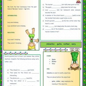 خرید و دانلود نسخه کامل کتاب Past Continuous – worksheet