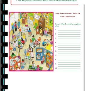 خرید و دانلود نسخه کامل کتاب Past Simple vs Past Continuous – simple worksheets