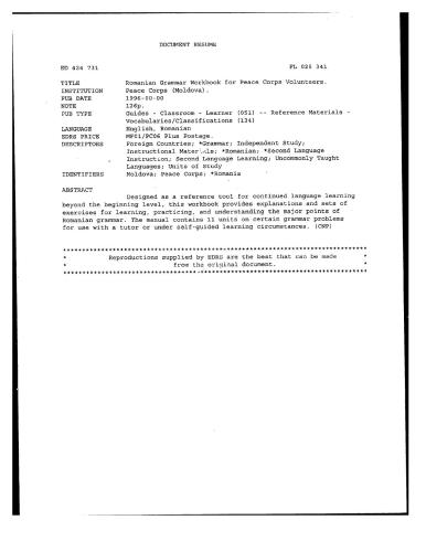 خرید و دانلود نسخه کامل کتاب Peace Corps (Moldova). Romanian Grammar Workbook for Peace Corps Volunteers_68bcf2b4a9ccb.jpeg خرید و دانلود نسخه کامل کتاب Peace Corps (Moldova). Romanian Grammar Workbook for Peace Corps Volunteers