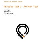 خرید و دانلود نسخه کامل کتاب Pearson Test of English General. Practice Test 1 – Level 1. Elementary