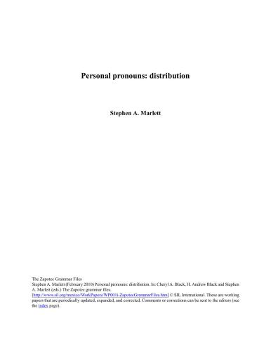 خرید و دانلود نسخه کامل کتاب Personal Pronouns Distribution Zapotec_68bc8b470707b.jpeg خرید و دانلود نسخه کامل کتاب Personal Pronouns Distribution Zapotec