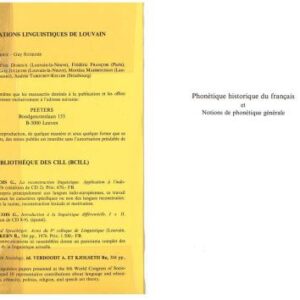 خرید و دانلود نسخه کامل کتاب Phonétique historique du français et Notions de phonétique générale