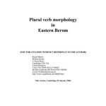 خرید و دانلود نسخه کامل کتاب Plural verb morphology in Eastern Berom