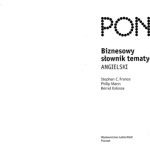 خرید و دانلود نسخه کامل کتاب PONS Biznesowy słownik tematyczny. Angielski