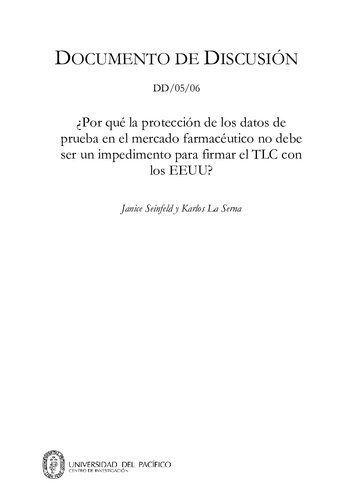 خرید و دانلود نسخه کامل کتاب ¿Por qué la protección de los datos de prueba en el mercado farmacéutico no debe ser un impedimento para firmar el TLC con los EEUU?_68c868cb27362.jpeg خرید و دانلود نسخه کامل کتاب ¿Por qué la protección de los datos de prueba en el mercado farmacéutico no debe ser un impedimento para firmar el TLC con los EEUU?