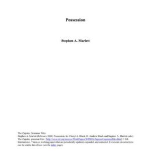 خرید و دانلود نسخه کامل کتاب Possession Zapotec