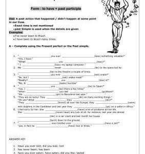 خرید و دانلود نسخه کامل کتاب Present Perfect: Life Experience Worksheet