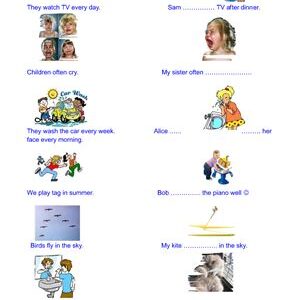 خرید و دانلود نسخه کامل کتاب Present Simple spelling worksheet