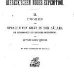 خرید و دانلود نسخه کامل کتاب Proben der Sprache von Ghat in der Sahara mit haussanischer und deutscher Übersetzung