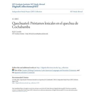 خرید و دانلود نسخه کامل کتاب Quechuañol: Préstamos lexicales en el quechua de Cochabamba