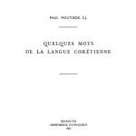 خرید و دانلود نسخه کامل کتاب Quelques mots de la langue chrétienne