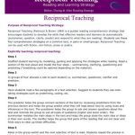 خرید و دانلود نسخه کامل کتاب Reciprocal Teaching. Reading and Learning Strategy. Before, During & After Reading
