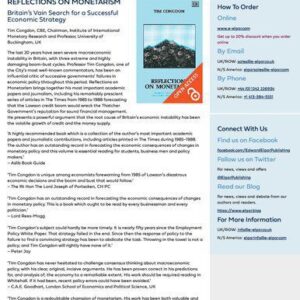 خرید و دانلود نسخه کامل کتاب Reflections on Monetarism