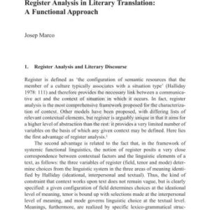خرید و دانلود نسخه کامل کتاب Register Analysis in Literary Translation: A Functional Approach