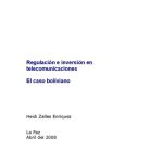 خرید و دانلود نسخه کامل کتاب Regulación e inversión en telecomunicaciones. El caso boliviano