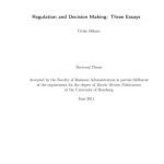 خرید و دانلود نسخه کامل کتاب Regulation and Decision Making: Three Essays