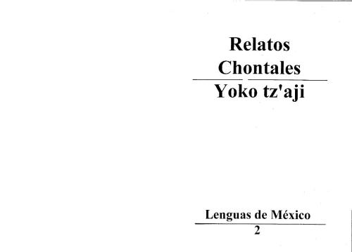 خرید و دانلود نسخه کامل کتاب Relatos chontales. Yoko tz’aji_68b7fc165629f.jpeg خرید و دانلود نسخه کامل کتاب Relatos chontales. Yoko tz’aji