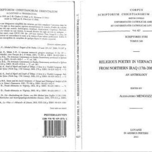 خرید و دانلود نسخه کامل کتاب Religious Poetry in Vernacular Syriac from Northern Iraq (17th-20th Centuries). An Anthology