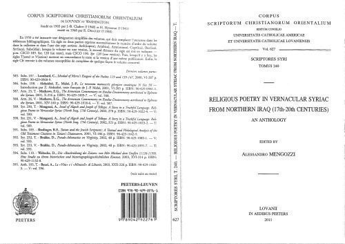 خرید و دانلود نسخه کامل کتاب Religious Poetry in Vernacular Syriac from Northern Iraq (17th-20th Centuries). An Anthology_68bcd4ae148c9.jpeg خرید و دانلود نسخه کامل کتاب Religious Poetry in Vernacular Syriac from Northern Iraq (17th-20th Centuries). An Anthology
