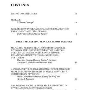 خرید و دانلود نسخه کامل کتاب Research on International Service Marketing: A State of the Art