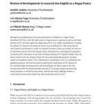 خرید و دانلود نسخه کامل کتاب Review of developments in research into English as a lingua franca