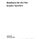 خرید و دانلود نسخه کامل کتاب Richtlinien für den Satz fremder Sprachen