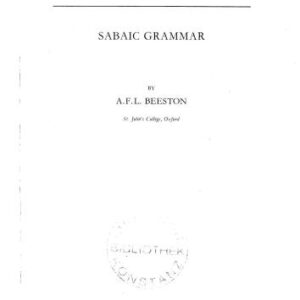 خرید و دانلود نسخه کامل کتاب Sabaic Grammar