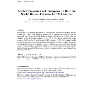 خرید و دانلود نسخه کامل کتاب Shadow Economies and Corruption All Over the World: Revised Estimates for 120 Countries