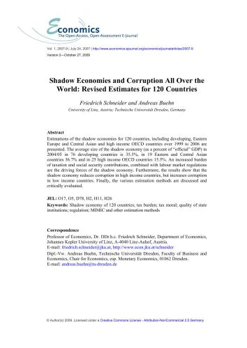 خرید و دانلود نسخه کامل کتاب Shadow Economies and Corruption All Over the World: Revised Estimates for 120 Countries_68c8bd4003182.jpeg خرید و دانلود نسخه کامل کتاب Shadow Economies and Corruption All Over the World: Revised Estimates for 120 Countries