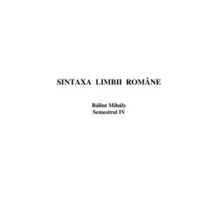 خرید و دانلود نسخه کامل کتاب Sintaxa limbii romane