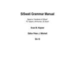 خرید و دانلود نسخه کامل کتاب SiSwati Grammar Manual