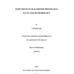 خرید و دانلود نسخه کامل کتاب Some issues in Old Chinese phonology: Facts and Methodology