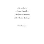 خرید و دانلود نسخه کامل کتاب Sorani Kurdish: a reference grammar with selected readings. زمانی کوردیی سۆرانی