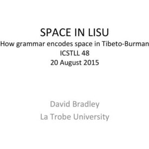 خرید و دانلود نسخه کامل کتاب Space (spatial deixis) in Lisu