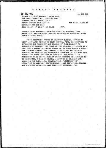 خرید و دانلود نسخه کامل کتاب Spoken Ayacucho Quechua. Units 1-10. Units 11 – 20_68b7a52699206.jpeg خرید و دانلود نسخه کامل کتاب Spoken Ayacucho Quechua. Units 1-10. Units 11 – 20