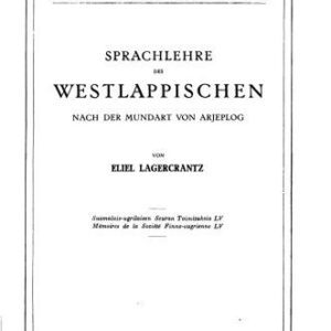 خرید و دانلود نسخه کامل کتاب Sprachlehre des Westlappischen nach der Mundart von Arjeplog