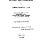 خرید و دانلود نسخه کامل کتاب Standard in Setswana in Botswana