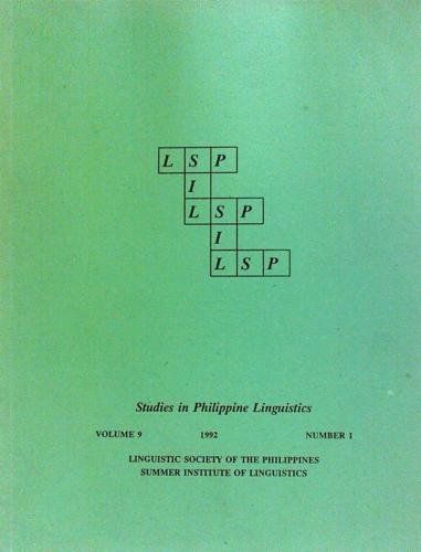 خرید و دانلود نسخه کامل کتاب Studies in Philippine Linguistics_68b81f010b84d.jpeg خرید و دانلود نسخه کامل کتاب Studies in Philippine Linguistics