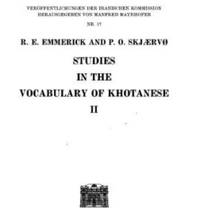 خرید و دانلود نسخه کامل کتاب Studies in the Vocabulary of Khotanese