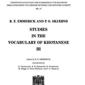 خرید و دانلود نسخه کامل کتاب Studies in the Vocabulary of Khotanese