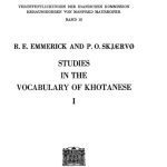 خرید و دانلود نسخه کامل کتاب Studies in the Vocabulary of Khotanese