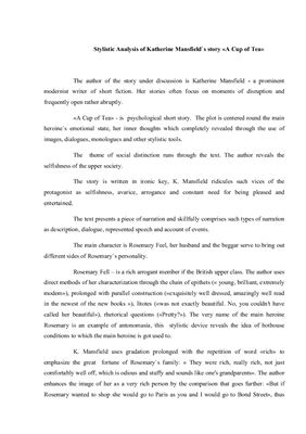 خرید و دانلود نسخه کامل کتاب Stylistic Analysis of Katherine Mansfield`s story A Cup of Tea_68c1cd8e37738.jpeg خرید و دانلود نسخه کامل کتاب Stylistic Analysis of Katherine Mansfield`s story A Cup of Tea