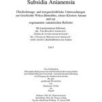 خرید و دانلود نسخه کامل کتاب Subsidia Anianensia: Überlieferungs- und textgeschichtliche Untersuchungen zur Geschichte Witiza-Benedikts, seines Klosters Aniane und zur sogenannten “anianischen Reform”. [Dissertation]