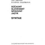 خرید و دانلود نسخه کامل کتاب Súčasný slovenský spisovný jazyk. Syntax
