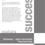 خرید و دانلود نسخه کامل کتاب Success Elementary – Upper Intermediate Matura Placement Test