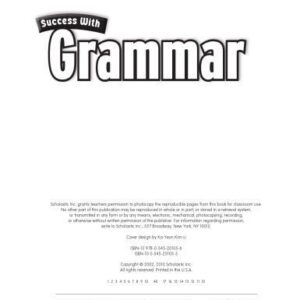 خرید و دانلود نسخه کامل کتاب Success with Grammar – Grade 3