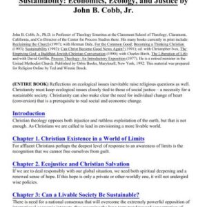 خرید و دانلود نسخه کامل کتاب Sustainabilty: Economics, Ecology, and Justice