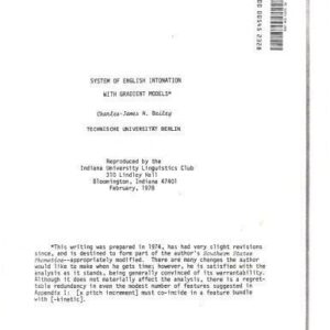 خرید و دانلود نسخه کامل کتاب System of English intonation with gradient models