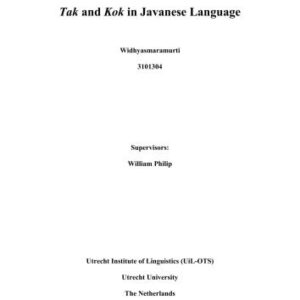 خرید و دانلود نسخه کامل کتاب Tak and Kok in Javanese Language